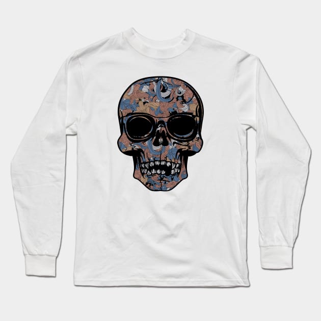 Skull with Flowers 💀 Long Sleeve T-Shirt by Pop Cult Store